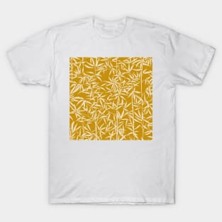 Cozy Garden with Bamboo / Minimalist Plants on Vintage Golden Yellow T-Shirt